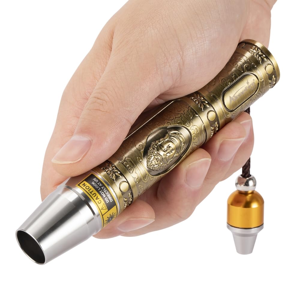 Alonefire SV123 EDC 365nm UV Yellow and White USB Pet Urine for Gemstones and with Small Focusing Flashlight, Small, Blacklight, Light, Type-C