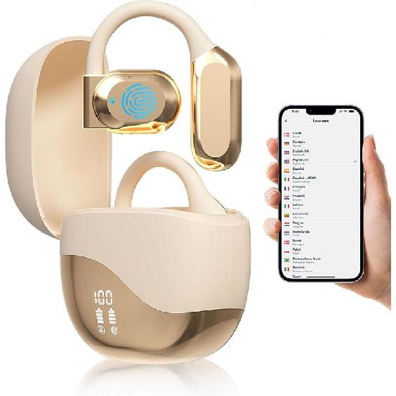 Ai Translating Earbuds, Wireless Bluetooth AI Translation Earbuds Real Time Language Translator, Ear Pod Translator, 144 Languages & Accents