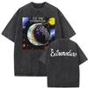 Rock Band Extremoduro Tour  Vintage Washed Tshirt Men Women Fashion Hip Hop Street T Shirts Male