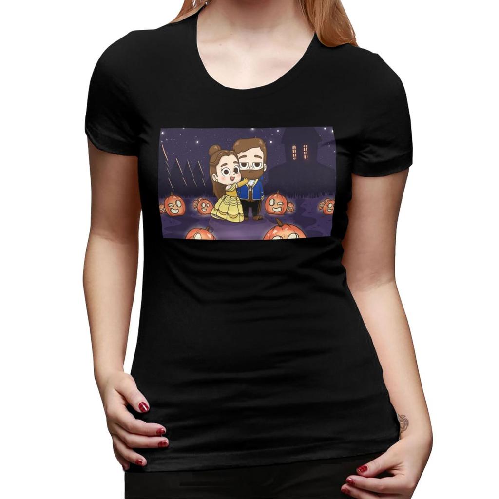 Pibubeauty And Beast Pibubear TShirt for Women Round Neck Streetwear T Shirts Womens Tees Short Summer Clothes Tops