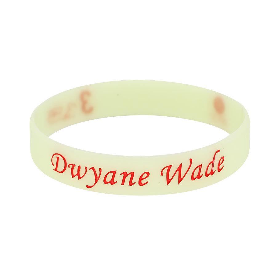 Douyin Popular NBA Star Signature Luminous Silicone Sports Bracelet/Wristband