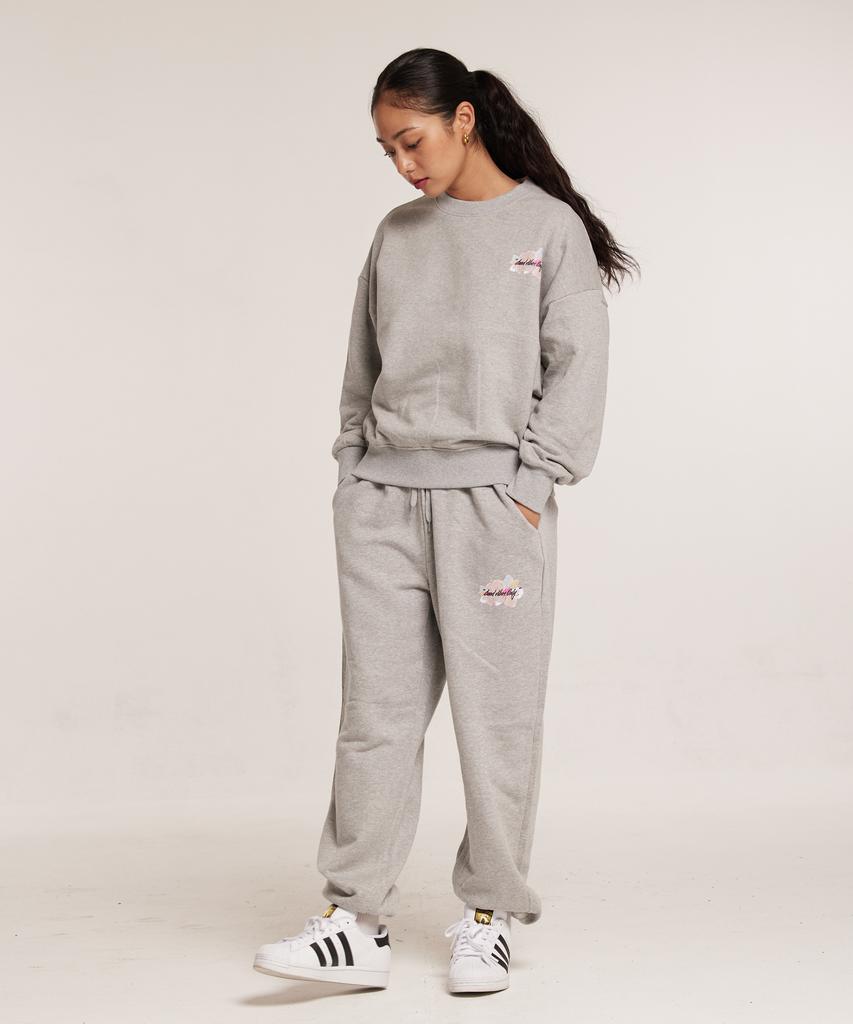 CREAM SODA LAB Good Vibe Jogger Pants Gray Pink