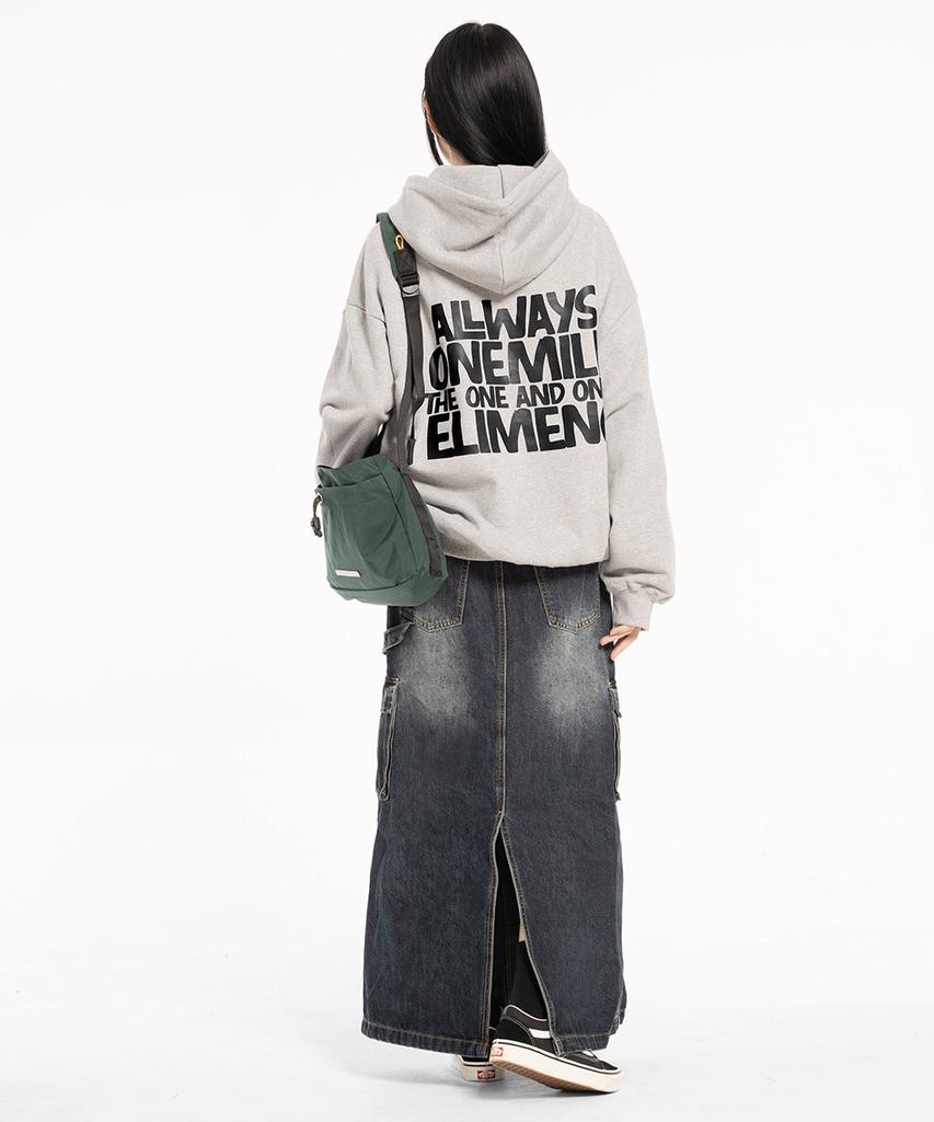 El Oao Oversized Hoodie Gray (Black)