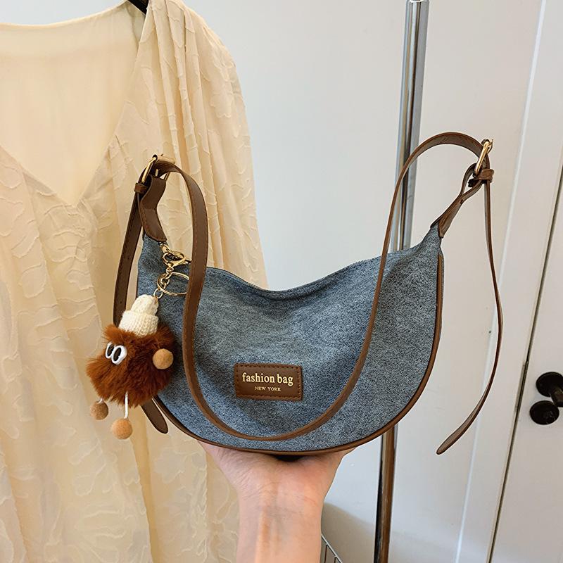 

Korean Retro Textured Small Handbag - 2024 Women s Casual Versatile Crossbody Dumpling Bag Without Pendant