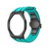 For Swatch X Royal Pop Stainless Steel Watch Case Wear Resist Silicone Sport Replacement Band for Sport Activities Daily Commute