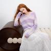 Sancai 2025 Autumn Gradient Striped V-Neck Sweater