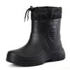 Warm cotton men's low cut rain boots are lightweight simple comfortable non slip waterproof wear-resistant men's shoes