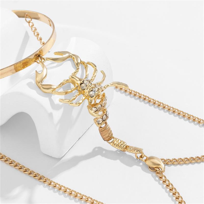 Punk Hip Hop  Tassel Bracelet Women Men Gothic Scorpion Arm Bangles Jewelry