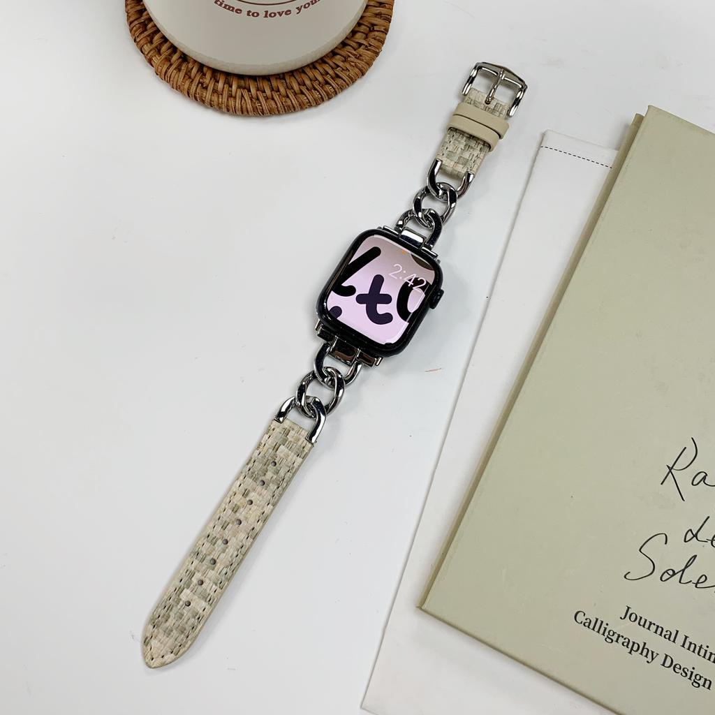 Curea din piele inoxidabilă la modă pentru Apple Watch Series 8 7 6 41 45 mm Curea stil brățară pentru IWatch Ultra 65 4 3 2 Se Band 40 44 mm Accesorii pentru bandă