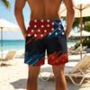 Men's Printed Casual Sports Shorts Drawstring Waist Relaxed Fit Lightweight Breathable Athletic Shorts for Everyday Wear