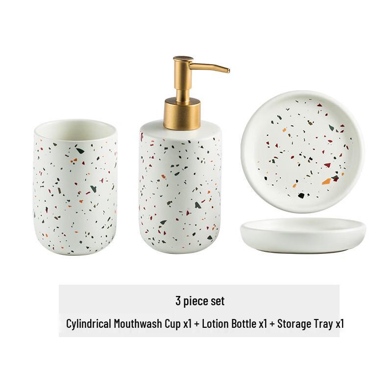 

OIMG Terrazzo Bathroom Accessory Set