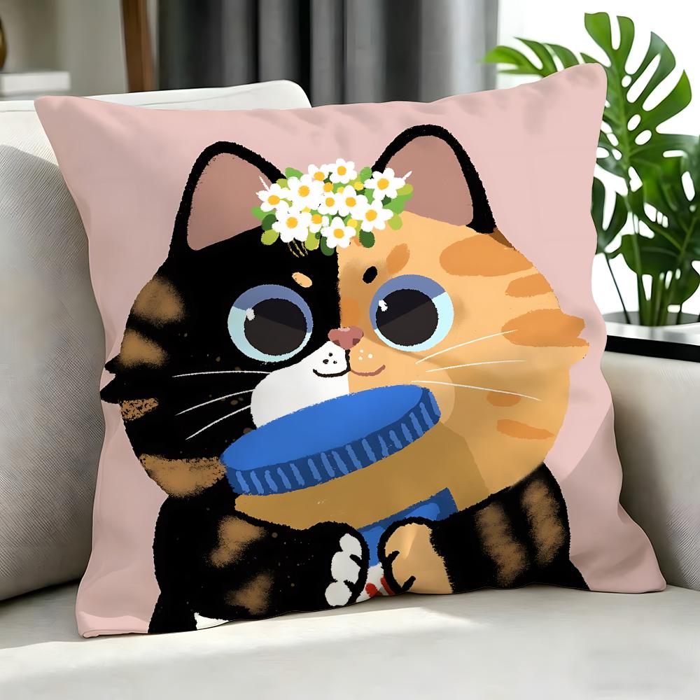 Cute Ccat Cushion Cover Cushion Cover Set Pcs x x x Pillowcase Decorative Sofa Home Decor