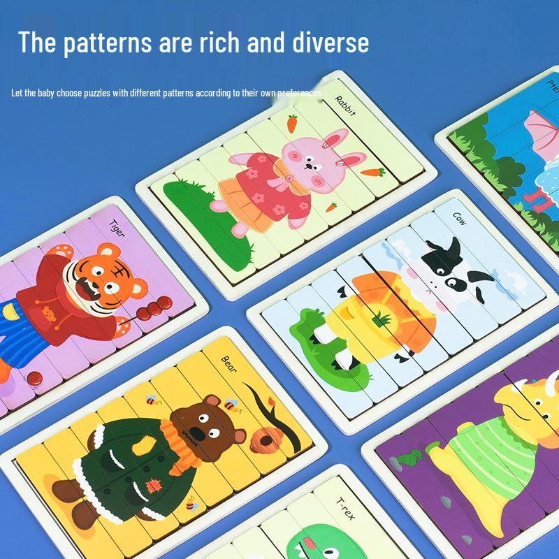 Creative Wooden Dinosaur Puzzle for Kids: Educational Animal Pattern for Kindergarten