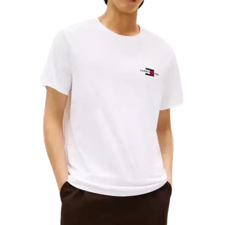 Tommy Hilfiger Comfortable Casual Logo Print Round Neck Short Sleeve T-Shirt Men tops XM06461-100