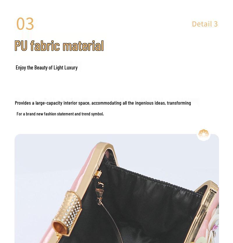 Women's Floral Evening Clutch: Elegant High-End Wedding and Banquet Handbag