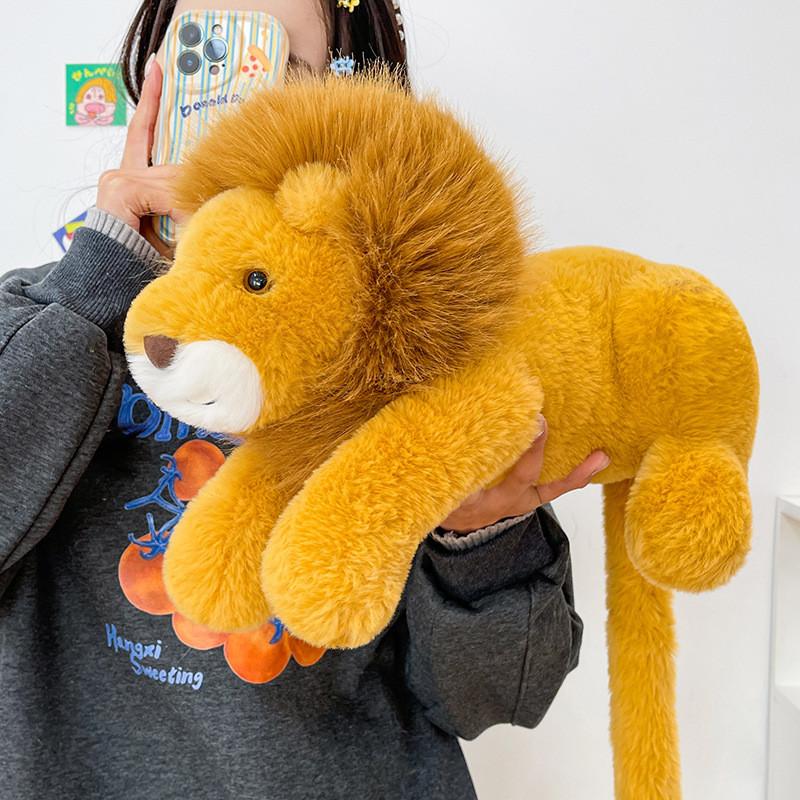 Plush Lion Sleep Pillow Cartoon Animal Decor For Kids And Adults