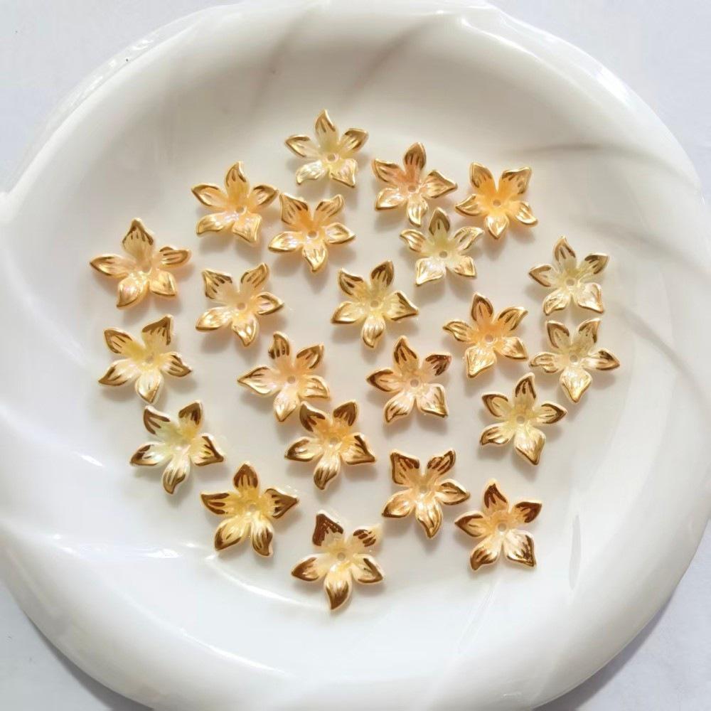 Two-Color Gold & Silver Lily Flower Plated Bell Flower Hairpin Tassel DIY Decoration Material