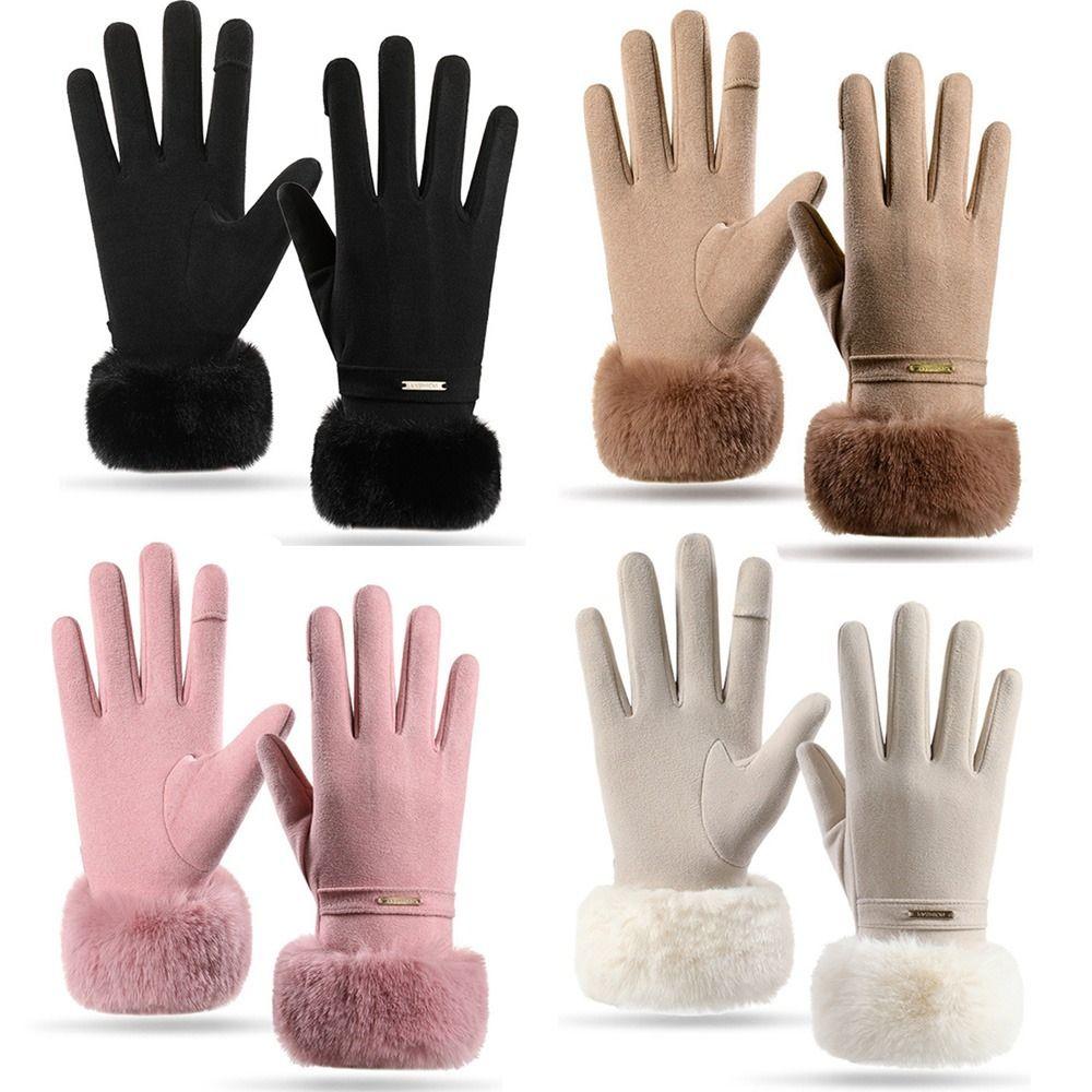 Waterproof Cold-proof Gloves Windproof Touch Screen Gloves Cute Winter Warm Gloves Cold Weather