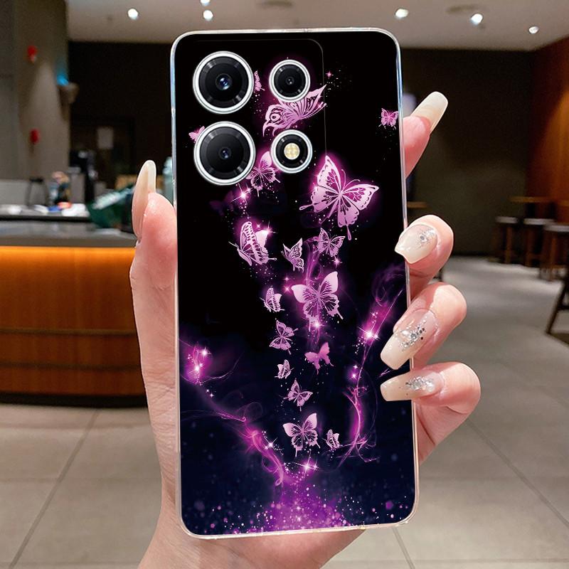 For Infinix Note 30 VIP Phone Case X6710 Clear Silicone Soft Cover For Infinix Note 30 VIP Fashion Flower Cases Note30 VIP Coque
