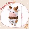 TOYMIS Positive Cow Crochet, Positive Cow Knitted Cow Crochet Cow Pattern Knitted Cow Wool Crochet Doll for Party Decorations Encouragement Gifts