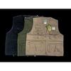 European and American Single Men Outdoor Multi-Pocket Vest Functional Couple Workwear Heavy Industry American Retro Dancing Fishing Vest