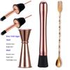Professional Stainless Steel Bar Tools, Stir Bar Tool, Cocktail Stir Bar, Mixing Spoon, Cocktail Picks, Mojito Stir Bar Tool Kit