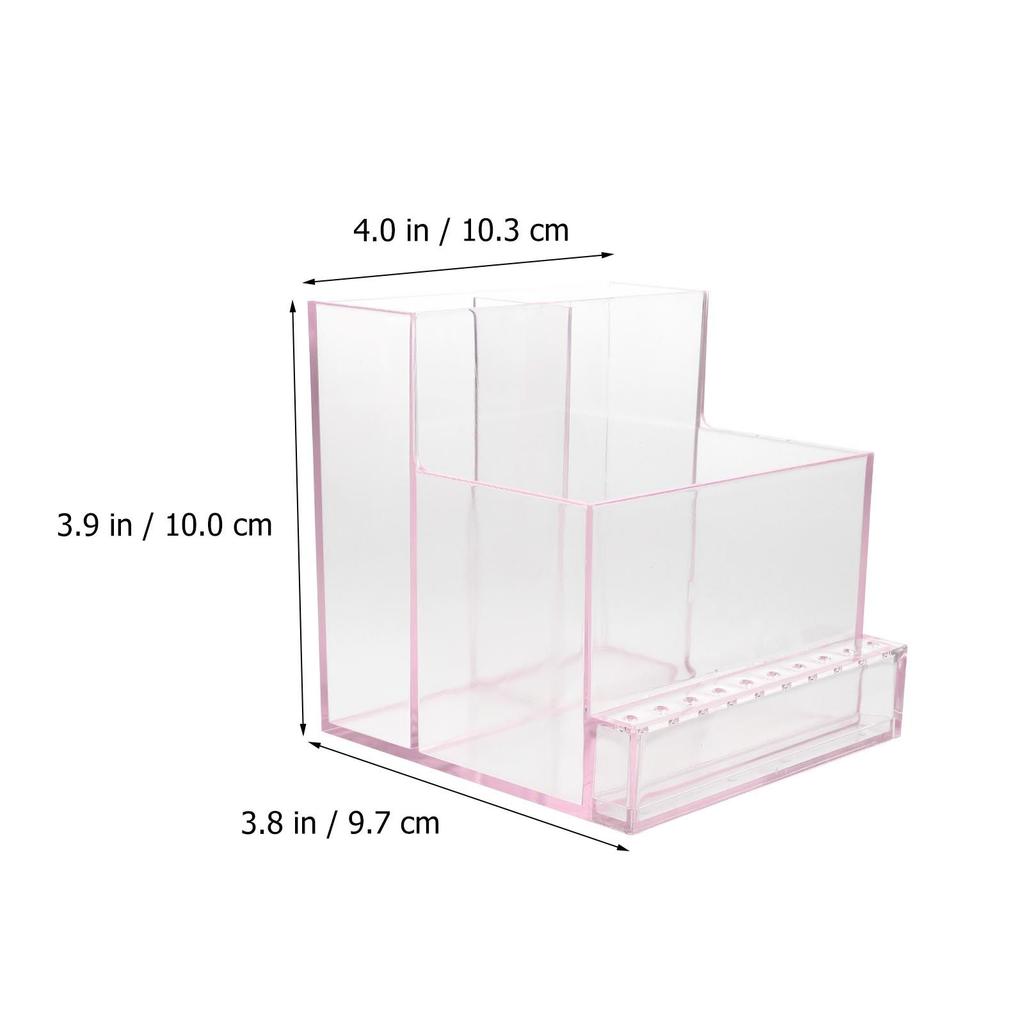 1Pcs Nail Drill Bits Holder Stand Organizer 13 Holes Manicure Polisher Rack Clear Nail Art Tool Organizer Grinding Storage Shelf