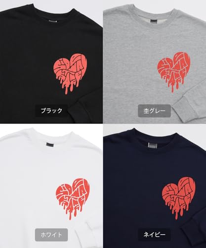 [IMPROVES] [SIDEWAYSTANCE] Drip Logo Heart Fleece Sweatshirt