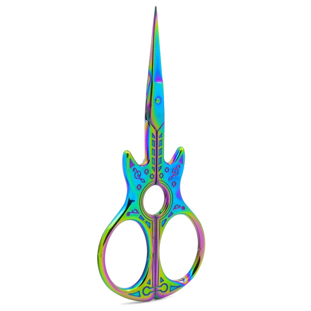 Guitar-Shaped Stainless Steel Tailor Scissors for Nail Art Sewing Embroidery Craft Crossstitch DIY Tools