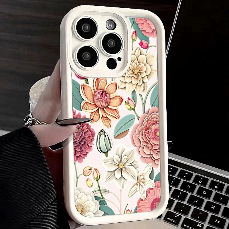 Floral Summer Thickened Anti-Fall Phone Case For Xiaomi Redmi Note 13 12 11 10 9 Pro Plus 11s 13C 12C Redmi 13 4G Cover Shell