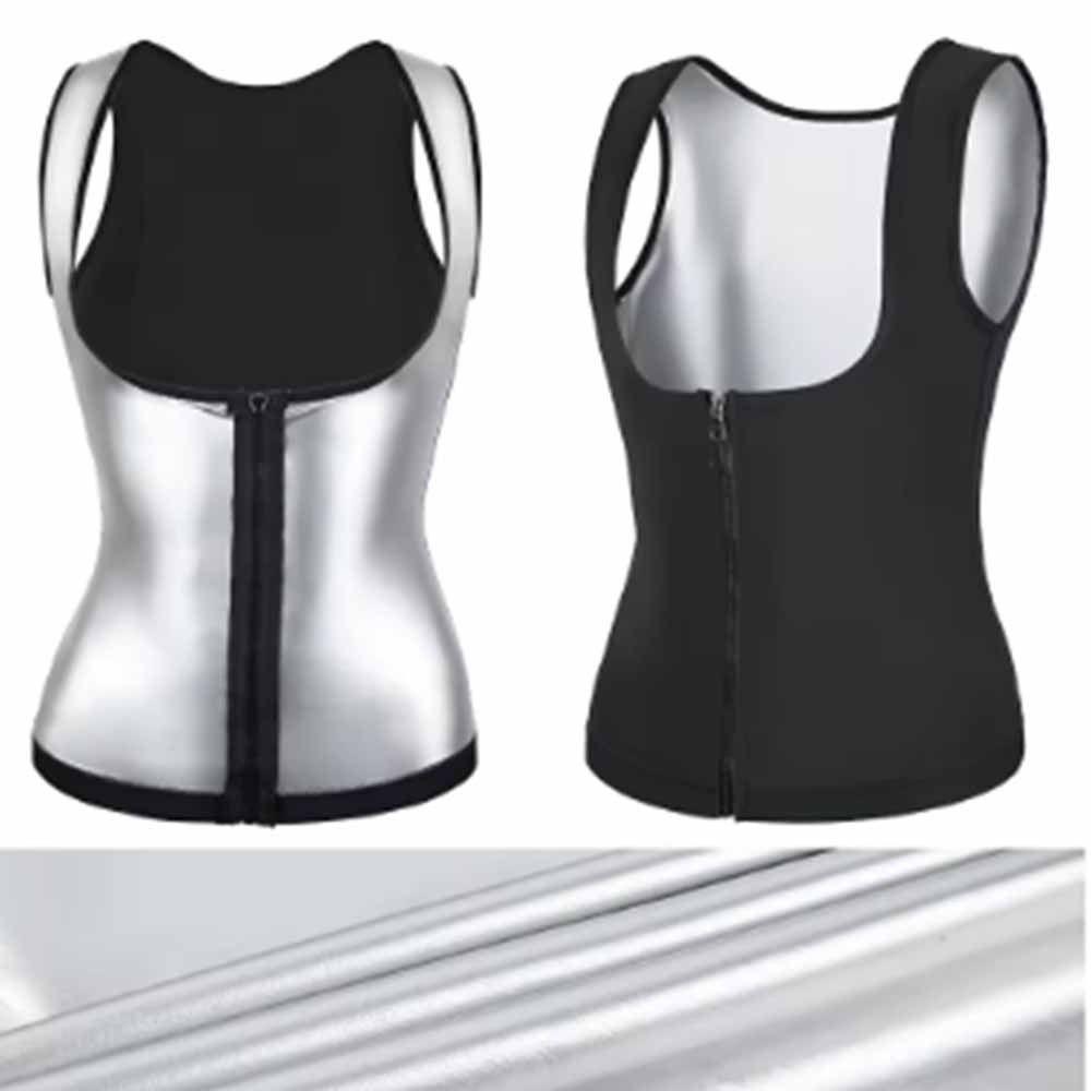 Zipper Design Women  Shapewear Jumpsuit Cut Body Shaper Burner Fat Sauna Suit  Fitness Training