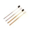 1Pc Luxury Soft Toothbrush Men Women Adult Tooth Brush Electroplate Gold Silver Color Dental Brushes Toothbrushes