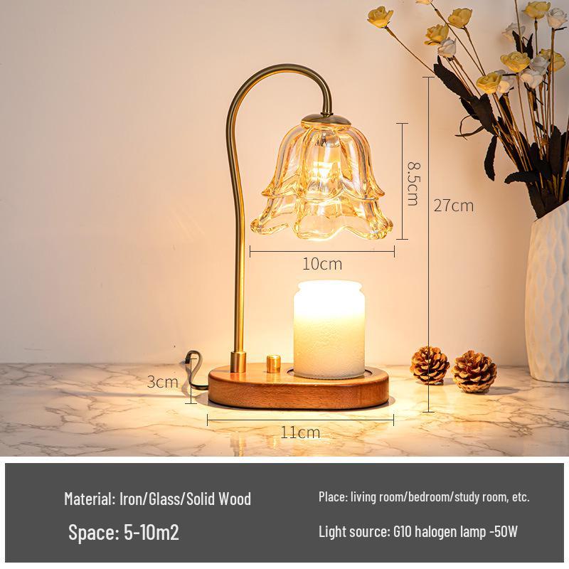 Aromatherapy Wax Melting Lamp with Essential Oil, No Flame, for Bedroom – Multifunctional Table Lamp and Fragrance Diffuser