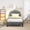 Kids Bed Frame with Headboard Dark Grey 80 x 160 cm Velvet