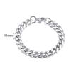 Curb Kubanische Gliederkette Armband für Männer Frauen Paare Edelstahl Armbänder 3mm bis 11mm für Freund Ehemänner