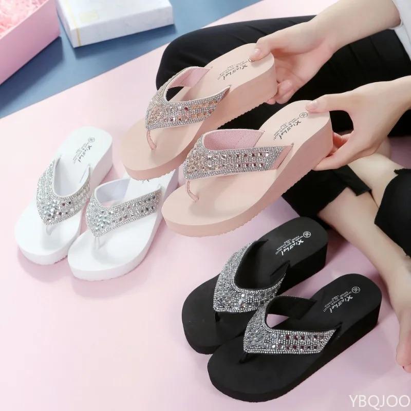 2026 Fashiable Versatile Beach Slippers Women'S Elegant Minimalist Flip Flops Casual Comfortable Wedges Women Sandals