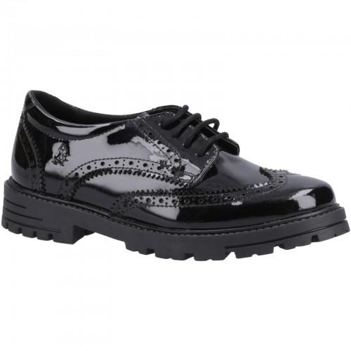Hush Puppies Girls Patent Leather School Shoes