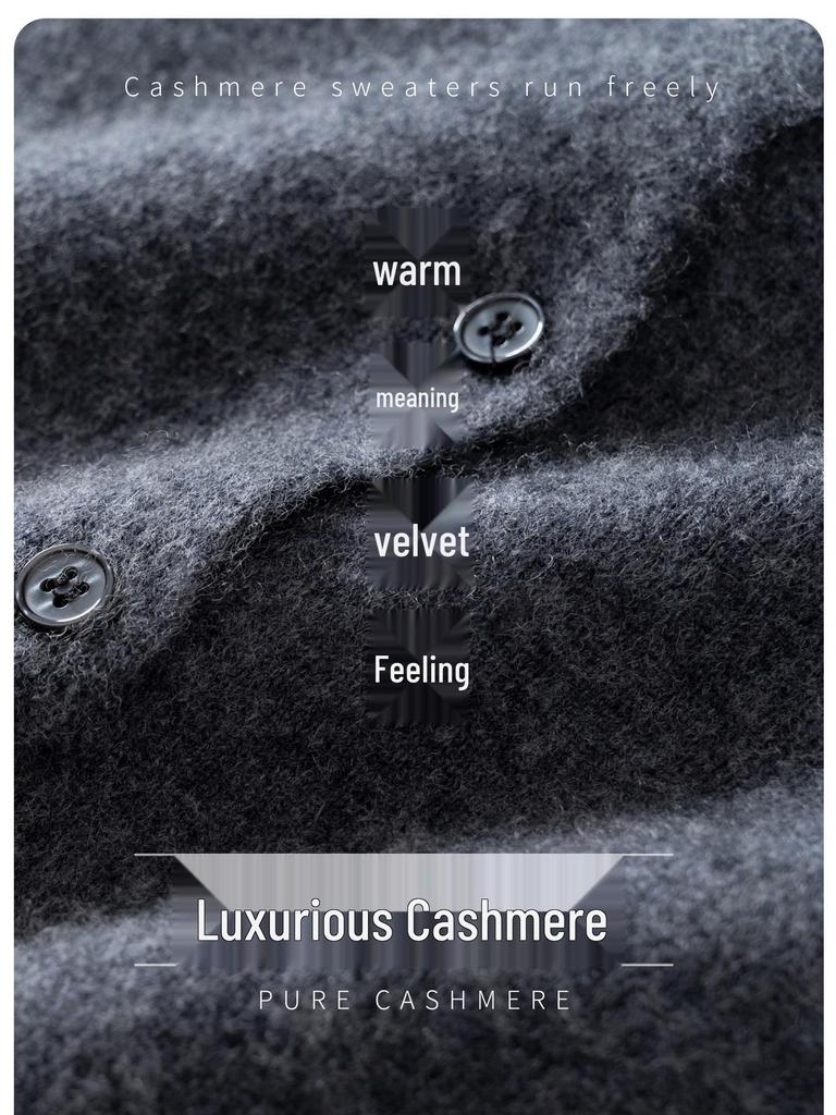 25-Year Women's Cashmere Cardigan: Two-Piece Knit, Loose Fit, Slimming, Versatile Round Neck Color Block Sweater.