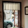 Linen cotton fringed lace short curtain Japanese style small short curtain Cabinet curtain Partition curtain Dustproof semi-blackout curtain