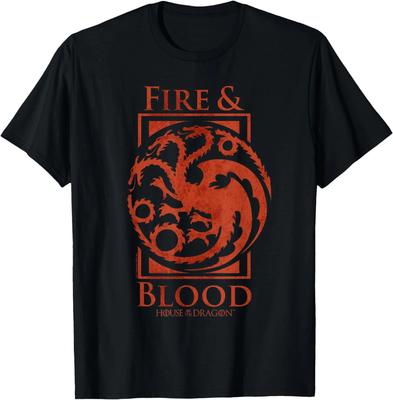 House of the Dragon Fire and Blood Sigil T-Shirt