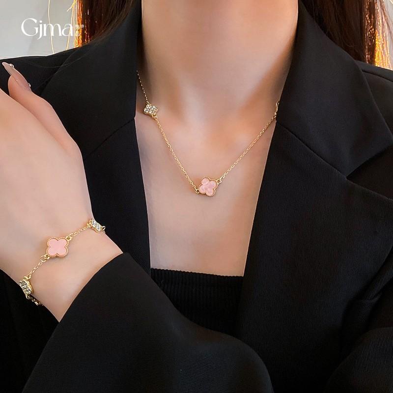 French Diamond Flower Necklace Simple Clavicle Chain Temperament Fashion Jewelry Women