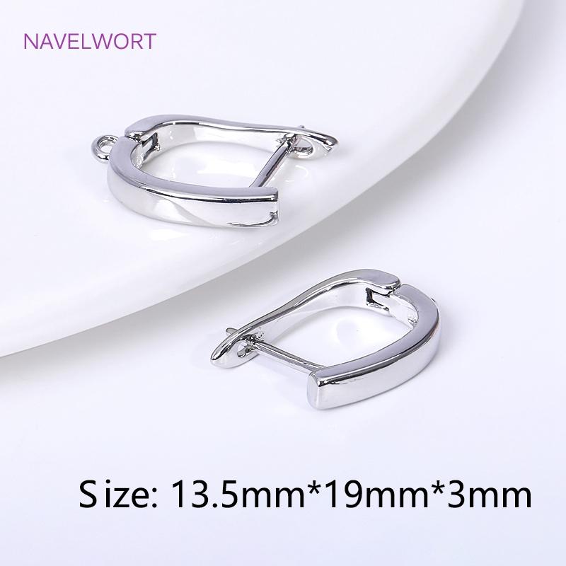 18K Gold Plated Brass Earring Hook Clasp,High Quality Ear Wire For Earring Making Findings,Accessories For Earrings