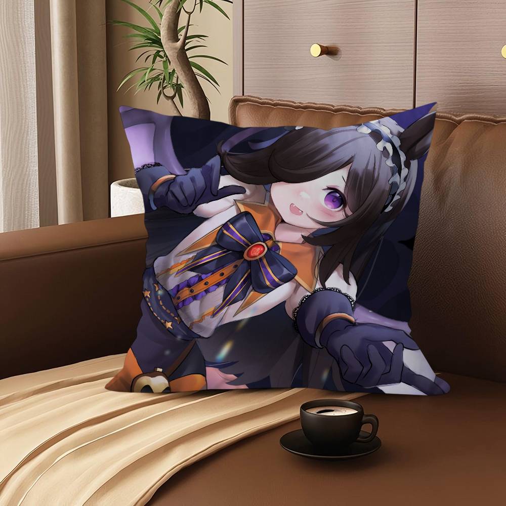 

P-Pretty Derby Cartoon Animation Office Cushion Pillowcase Car Cushion Cover45X45CM Lumbar Pillowcase Sofa Pillowcover 12x12Inch