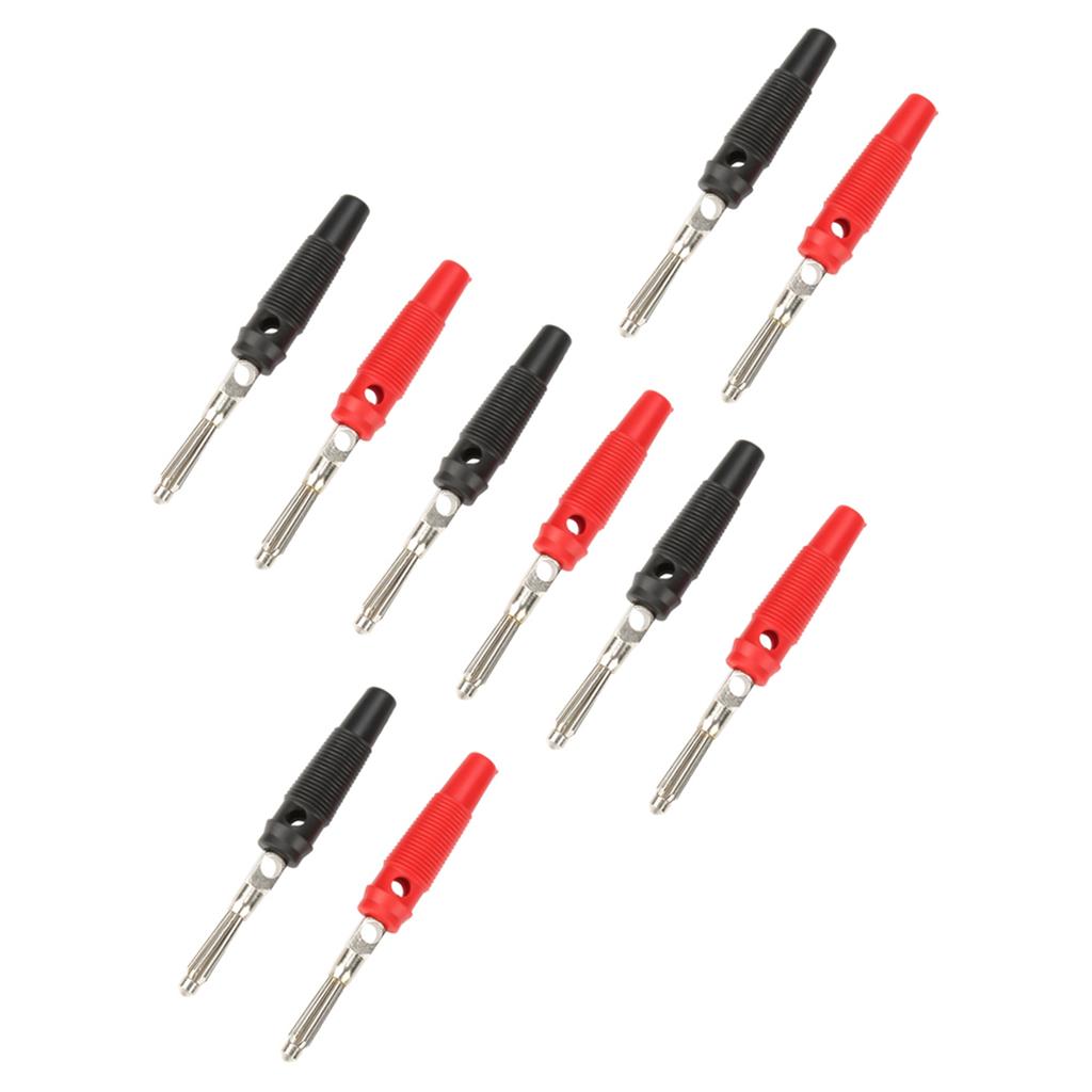 P3008 10PCS 4mm Banana Plug Jack For Speaker Amplifier Test Probes Connector