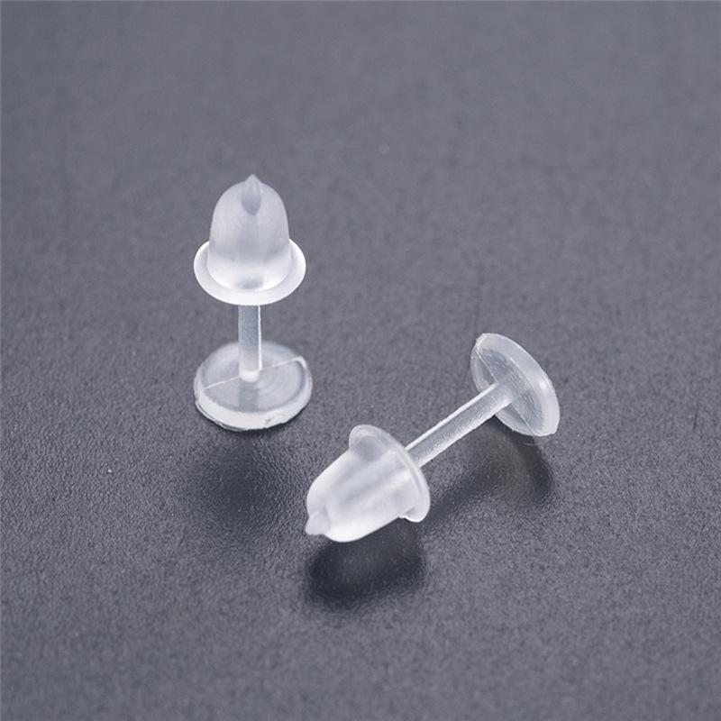 50-Piece Set: Transparent Japanese & Korean DIY Earrings - Eco-Friendly, Non-Allergic Ear Plugs & Needles