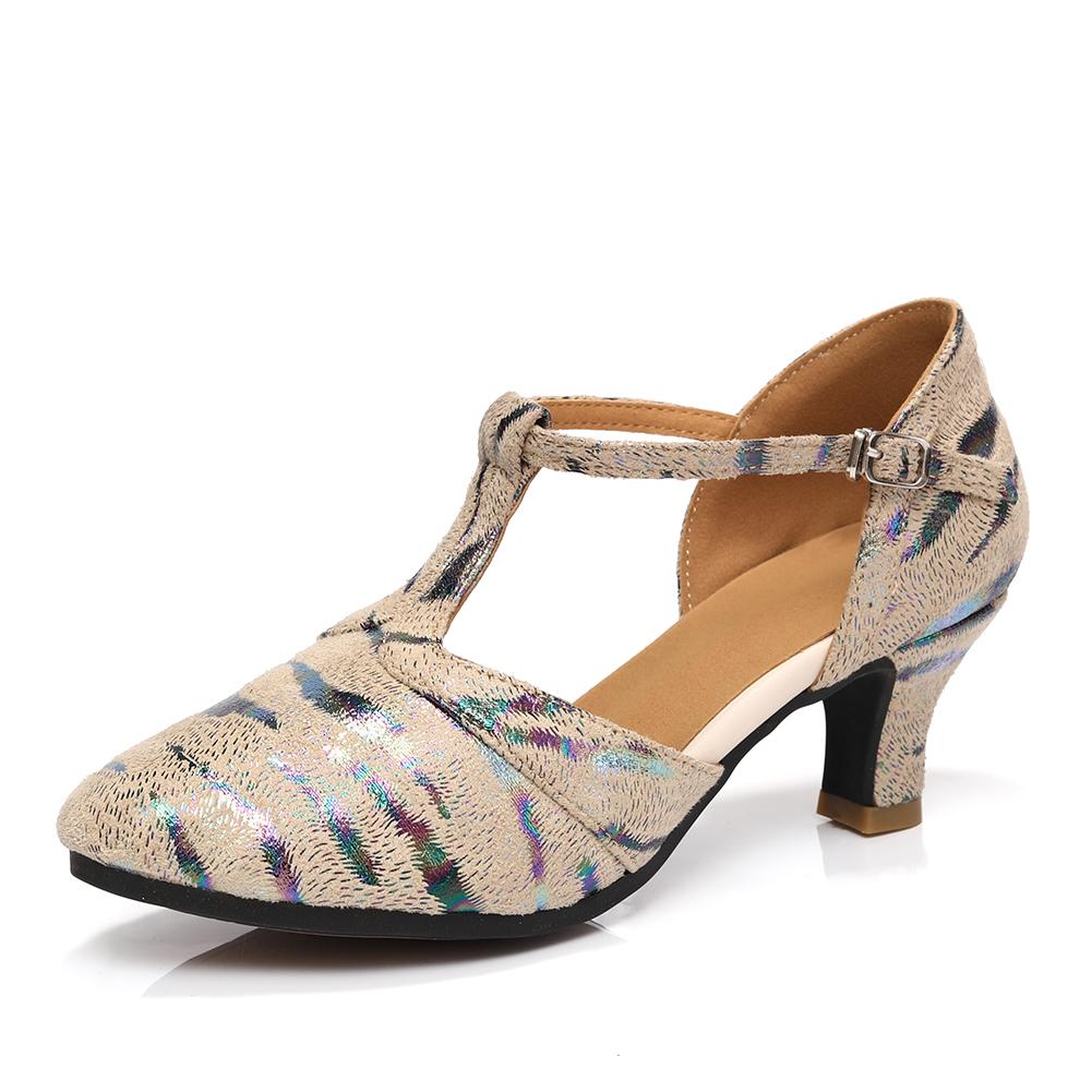Leather Latin Dance Shoes Women's Adult Soft Sole Tango Standard Dance Shoe Modern Shoes