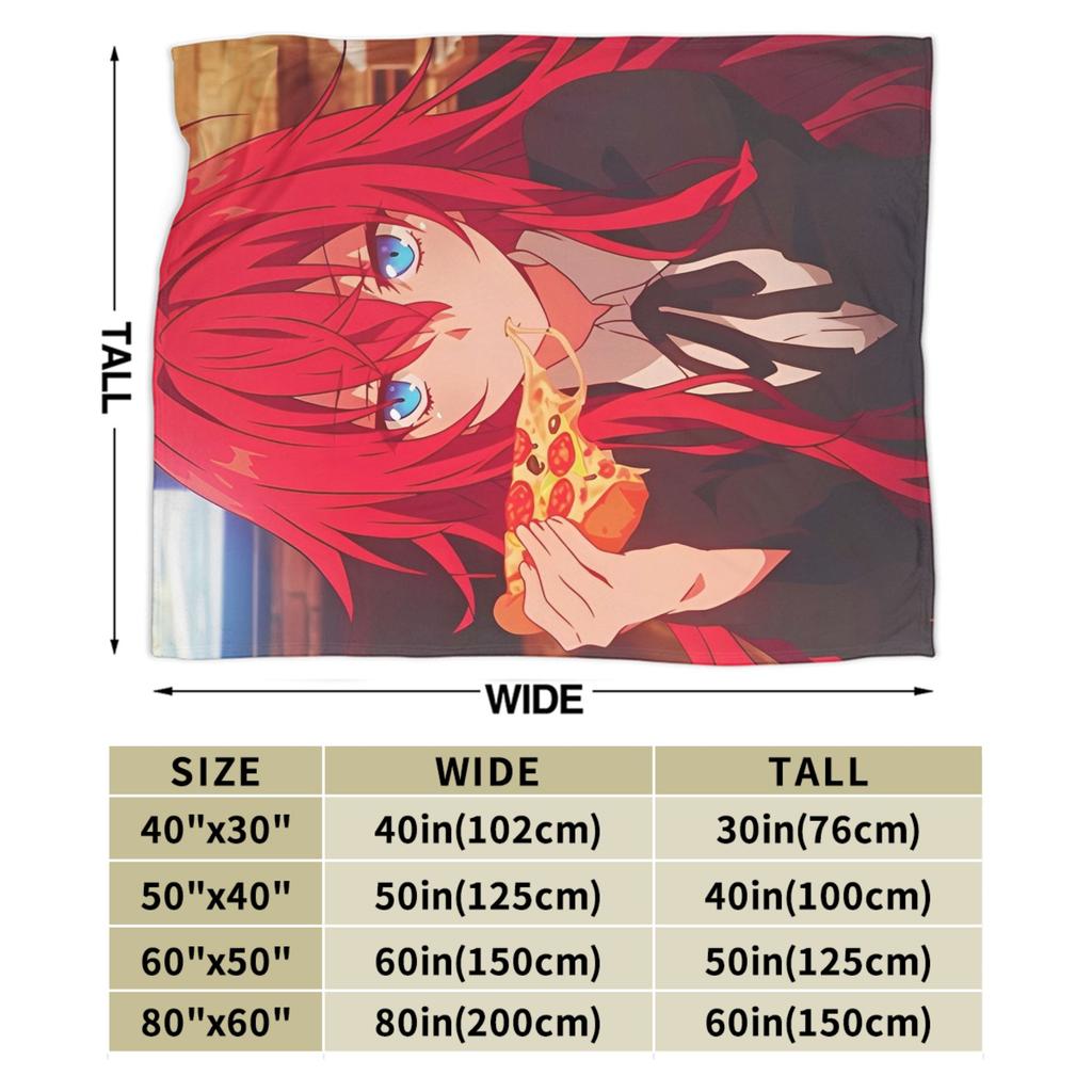 Rias grimory High School DxD Anime Flannel Blanket  Throw Blanket for Home Decor Picnic Novelty Bedspread Sofa Bed Cover