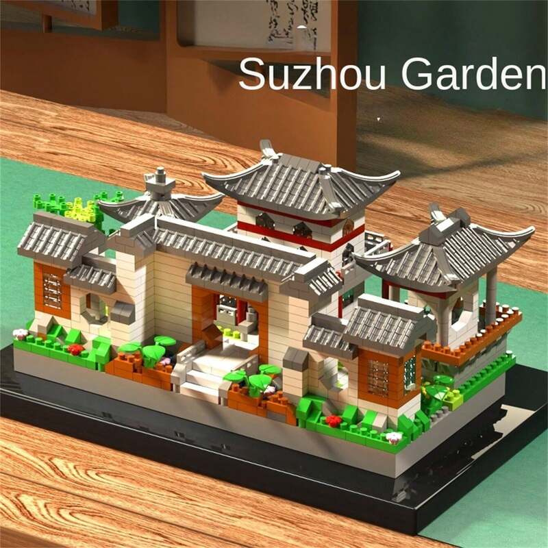 Suzhou Garden puzzle mikročástice sestavení typ stavební blok etnický styl stavebnice hračka