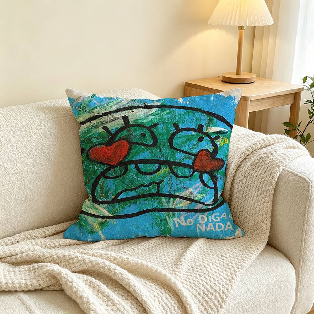 L-Latin M-Mafia Pillow Case Square Double-Sided Sofa Cushion Cover Bedroom Bedside Pillow