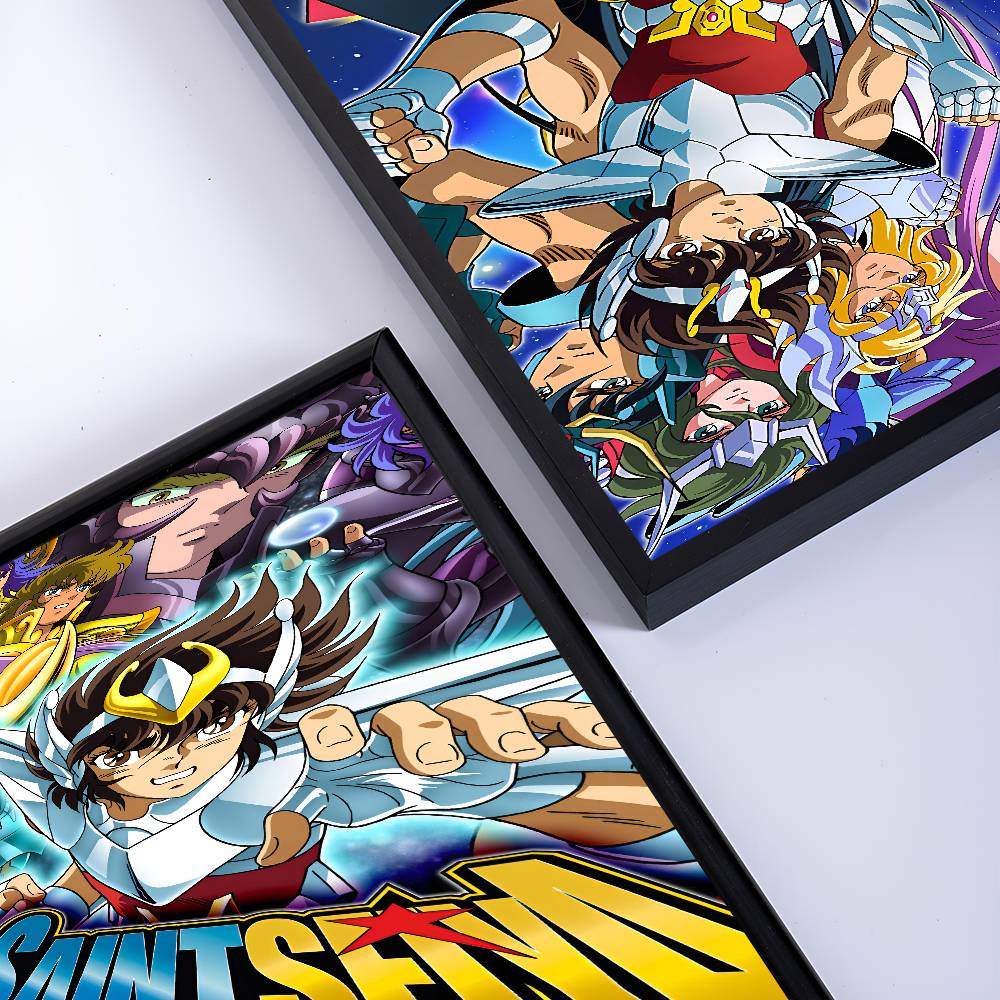 Anime S-Saint Seiya Poster Waterproof Wall Art Sticker For Bar Living Room Vintage Room Decor High Quality Print Gift